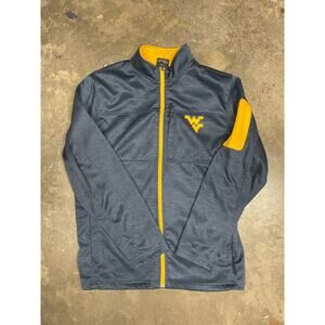 Colosseum Mens Gray West Virginia Mountaineers Guard Full-Zip Jacket Size Large